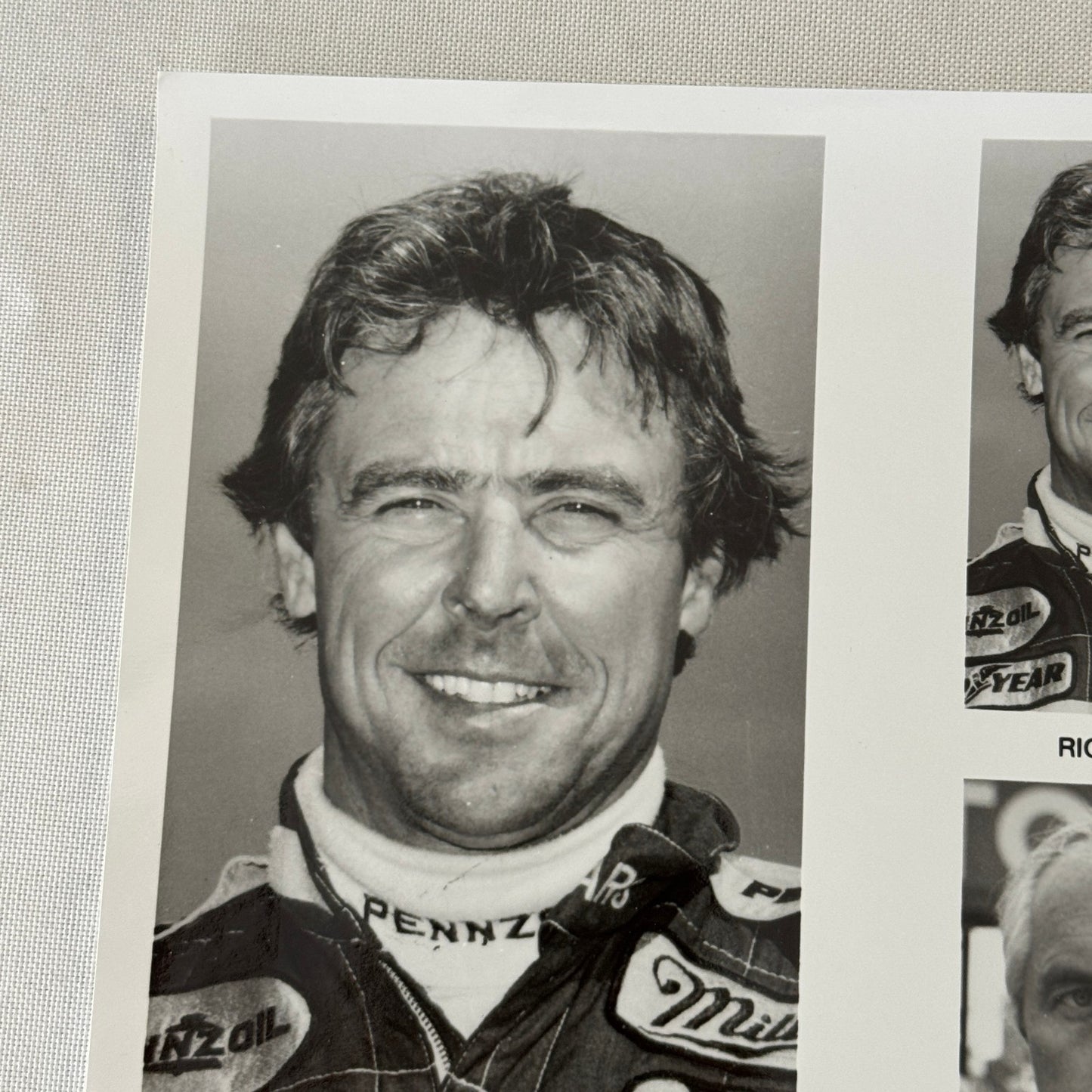 Racing Driver Press Photo Photograph Rick Mears Danny Sullivan Al Unser Penske