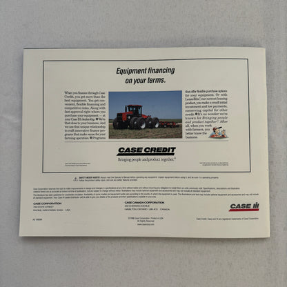 Case Steiger 9300 Series 4WD Tractor Equipment Sales Brochure Catalog