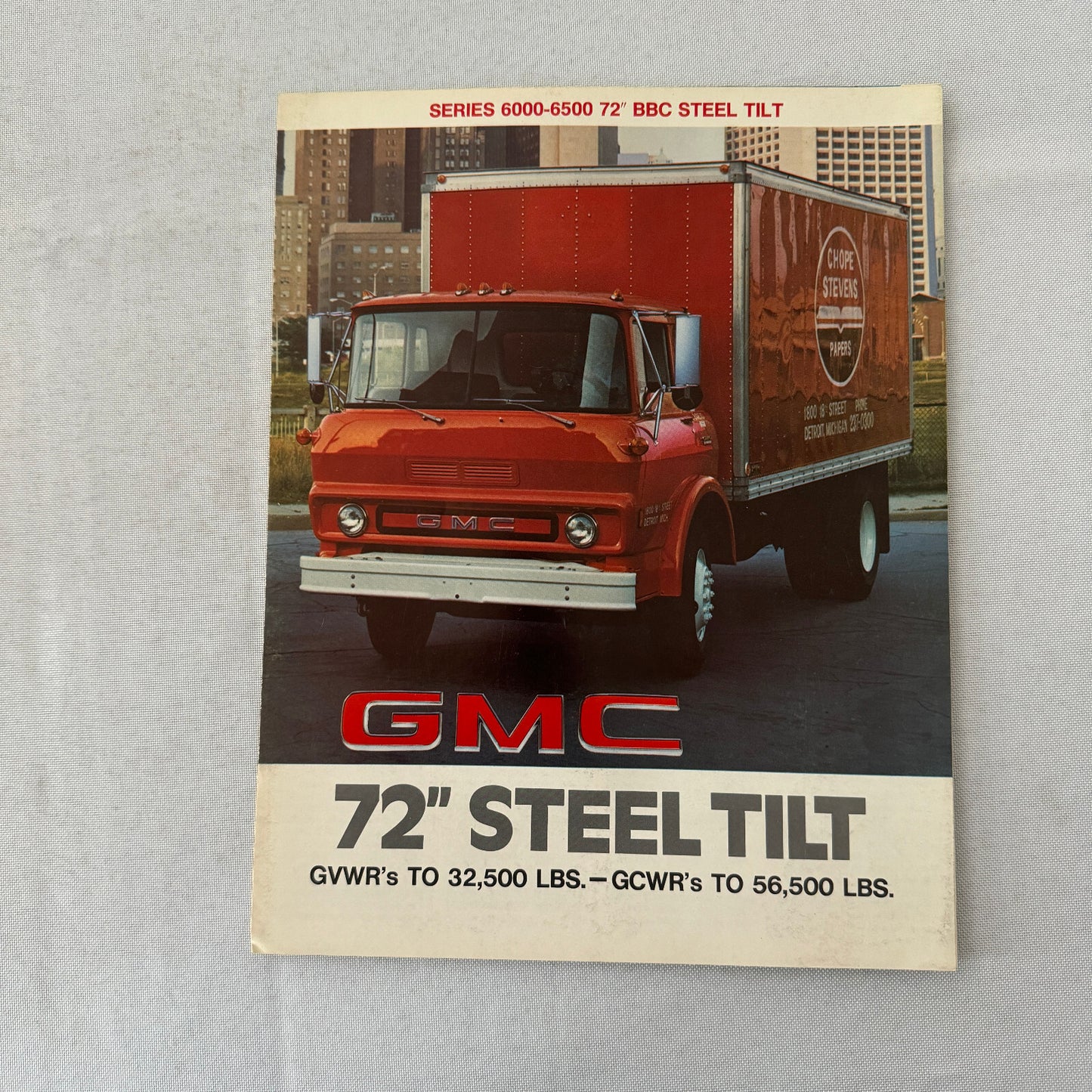 GMC Truck Sales Brochure Catalog TE-6000 T-6500 6000 6500 BBC Steel Tilt