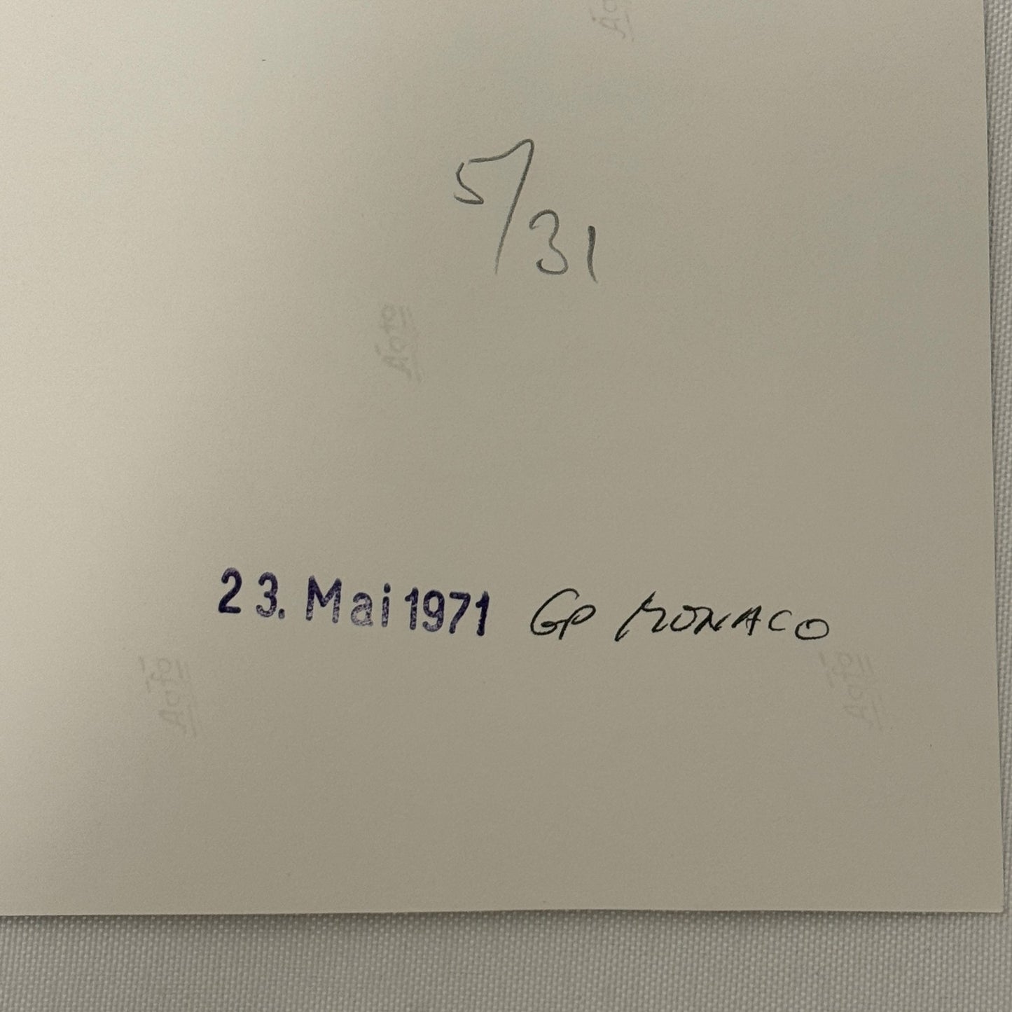 Vintage Racing Photo 1971 Monaco Grand Prix Race Driver Jacky Ickx Motorsport