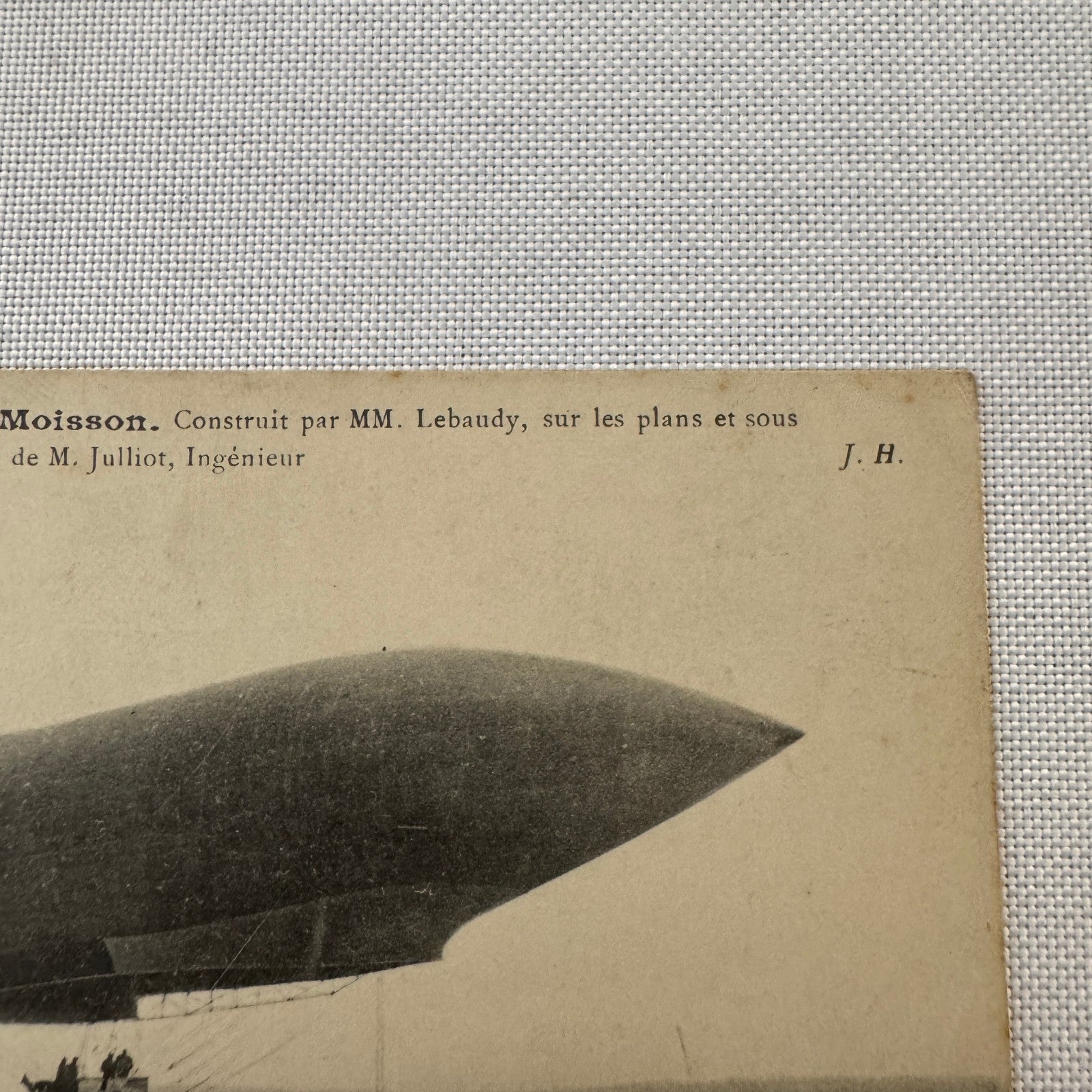 Vintage Zeppelin Airship Dirigible Postcard Post Card French Patrie 1908 Posted