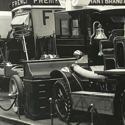 Antique Museum Photo Photograph Print Fire Truck in Museum Leyland Motors Sign +