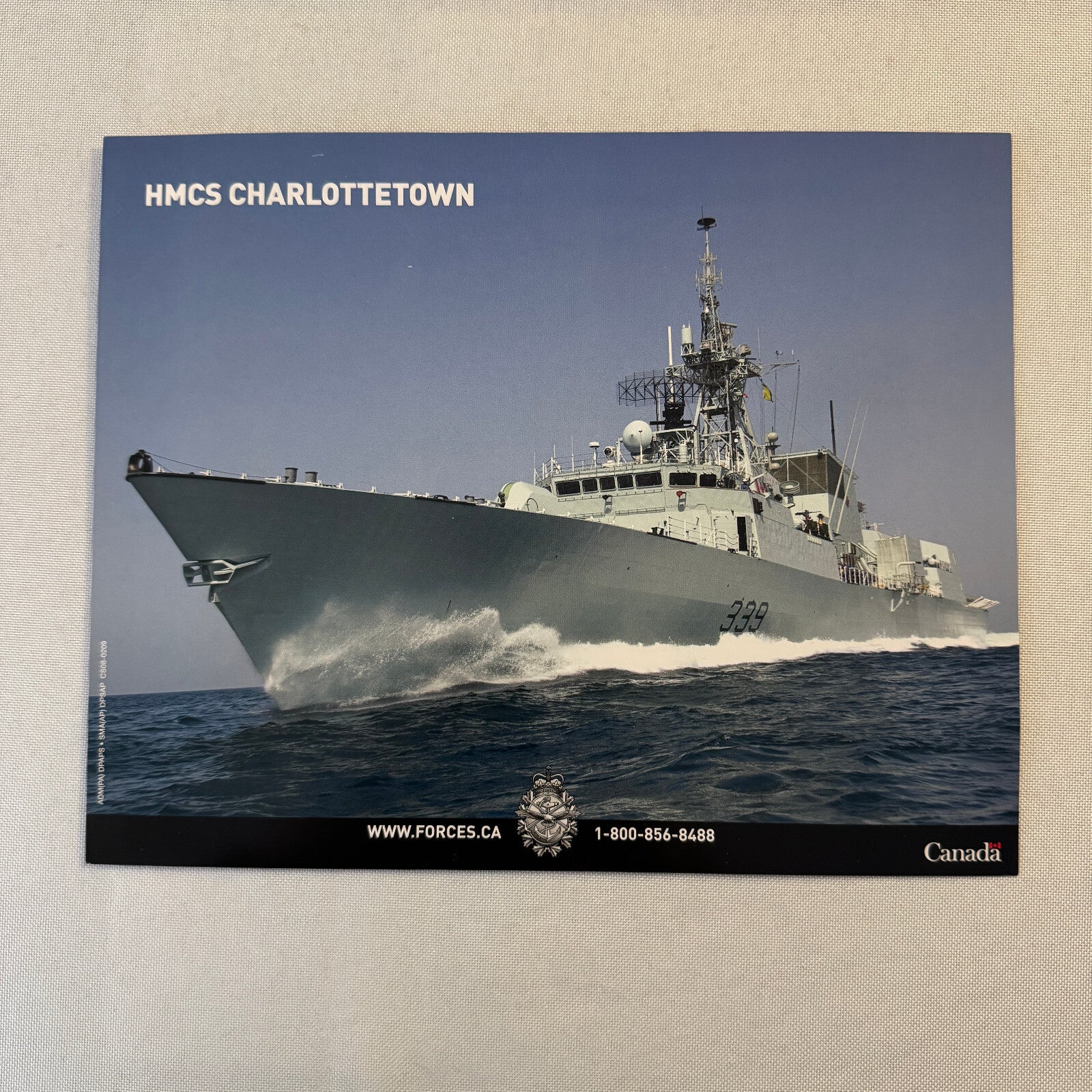HMCS Charlottetown Canadian Military Frigate Ship Boat Vessel Spec Sheet