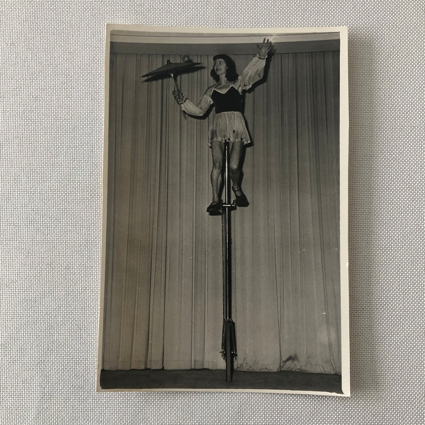 Circus Performer Balancing Act on Unicycle Photo Photograph Berlin Germany