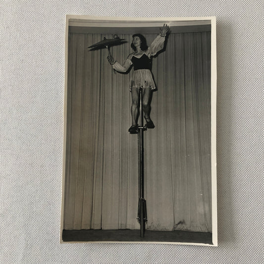 Circus Performer Balancing Act on Unicycle Photo Photograph Berlin Germany