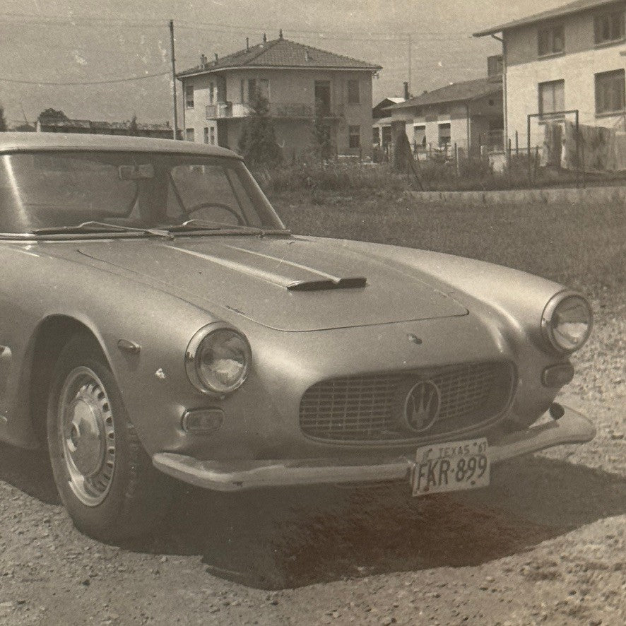 1964 Maserati 3500 GTI Superleggera Vintage Car Photo Photograph Texas Plate