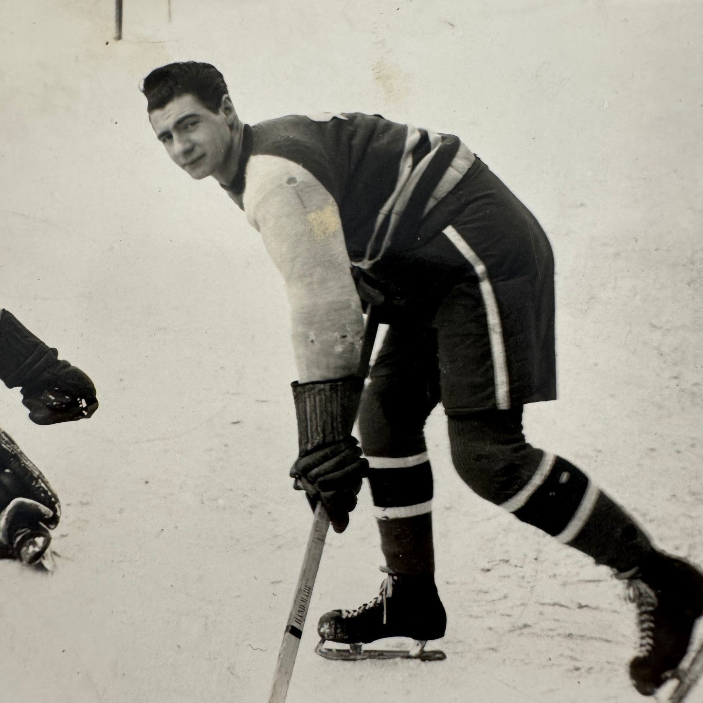 Antique Hockey RPPC Real Photo Postcard Post Card Amateur Team Players Goalie