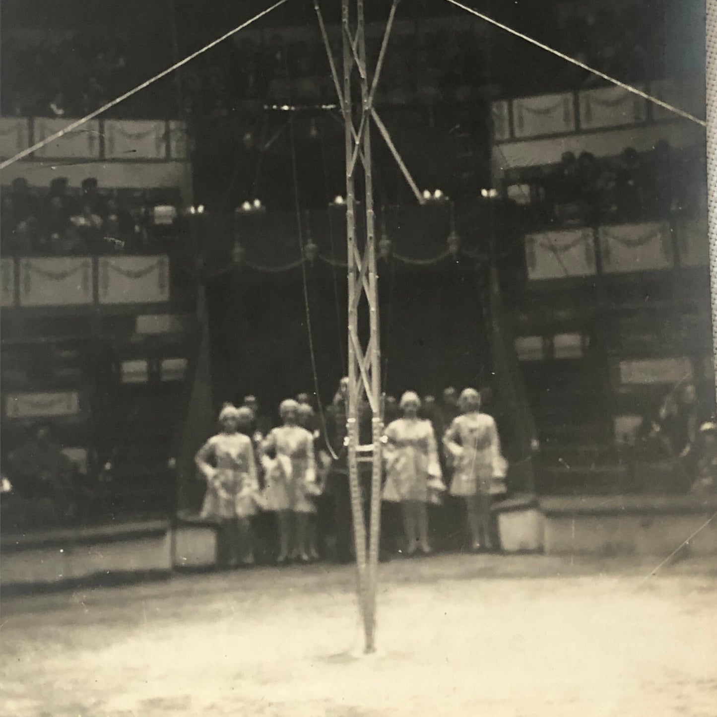 Circus Performer Bicycle Bike Balancing Act Photo Photograph Lot of 2 Vintage