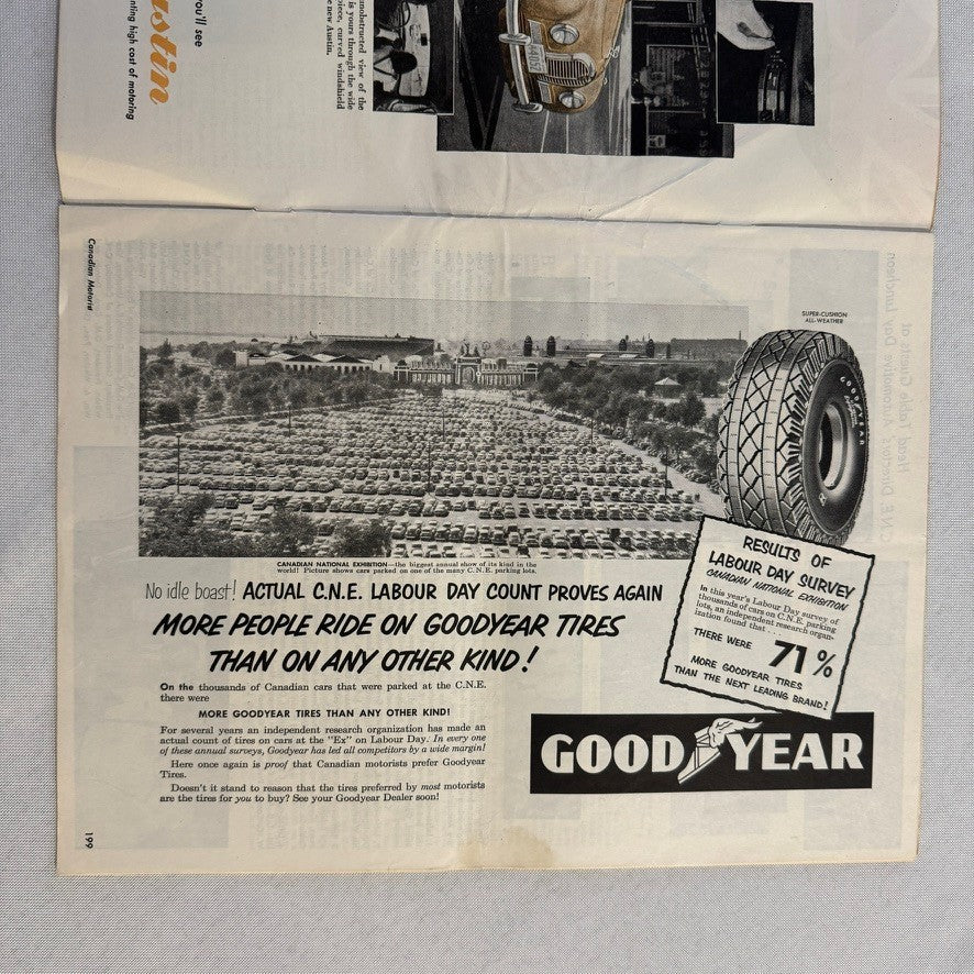1952 Canadian Motorist Magazine Queen Elizabeth CNE Autoshow Motor Show Sept