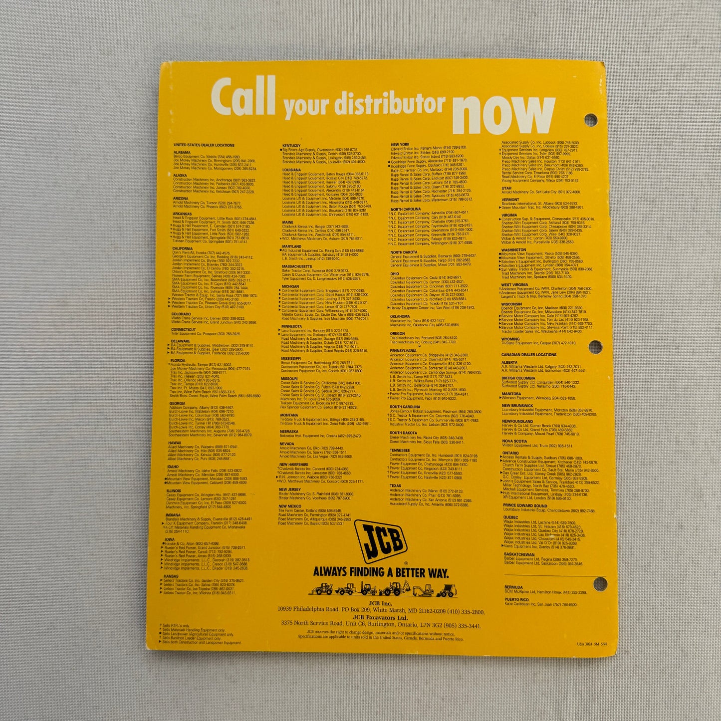 JCB Construction Equipment Sales Brochure Catalog Backhoe Loaders Forklift +