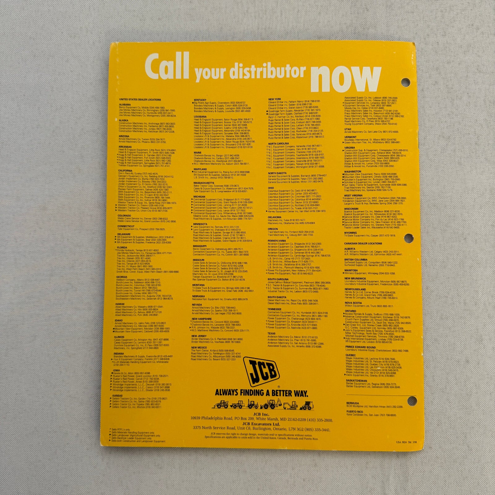 JCB Construction Equipment Sales Brochure Catalog Backhoe Loaders Forklift +