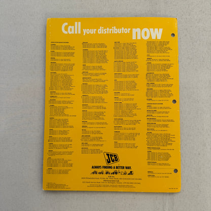 JCB Construction Equipment Sales Brochure Catalog Backhoe Loaders Forklift +