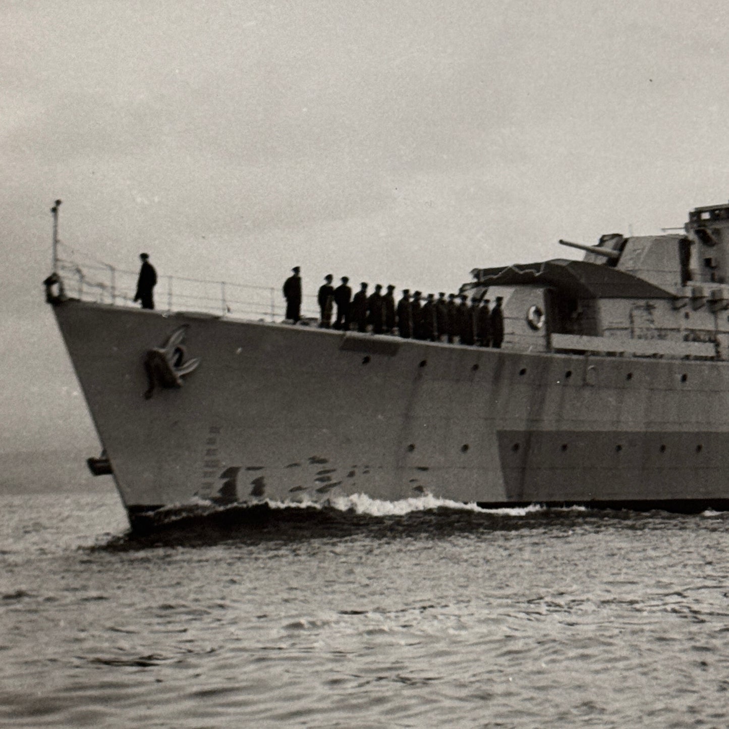 Royal Canadian Navy HMCS Crescent Military Boat Ship Photo Photograph 1946