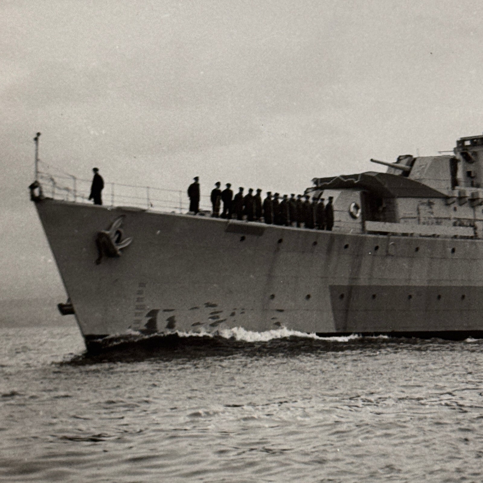 Royal Canadian Navy HMCS Crescent Military Boat Ship Photo Photograph 1946