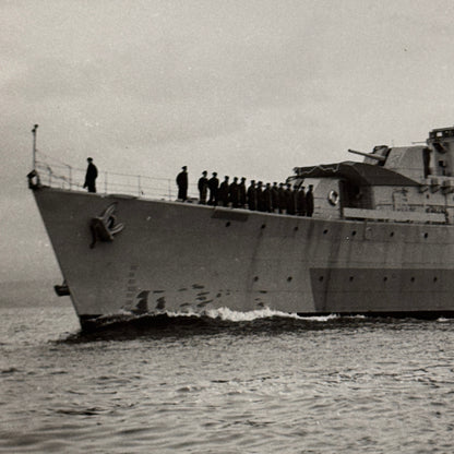 Royal Canadian Navy HMCS Crescent Military Boat Ship Photo Photograph 1946