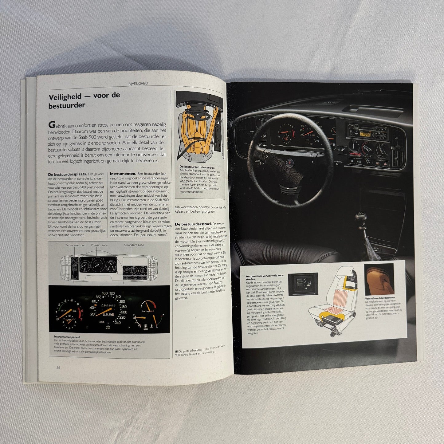 Vintage Saab 900 Car Sales Brochure Catalog 900 Cabriolet 900 Turbo 16S DUTCH