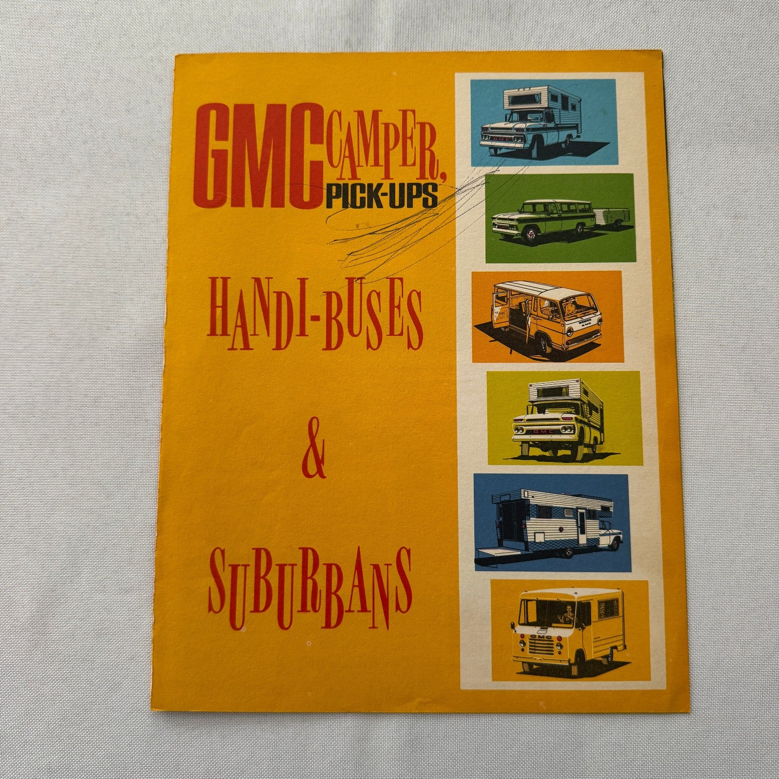Vintage GMC Camper Sales Brochure Catalog Handi Bus Suburban Pickup Canadian