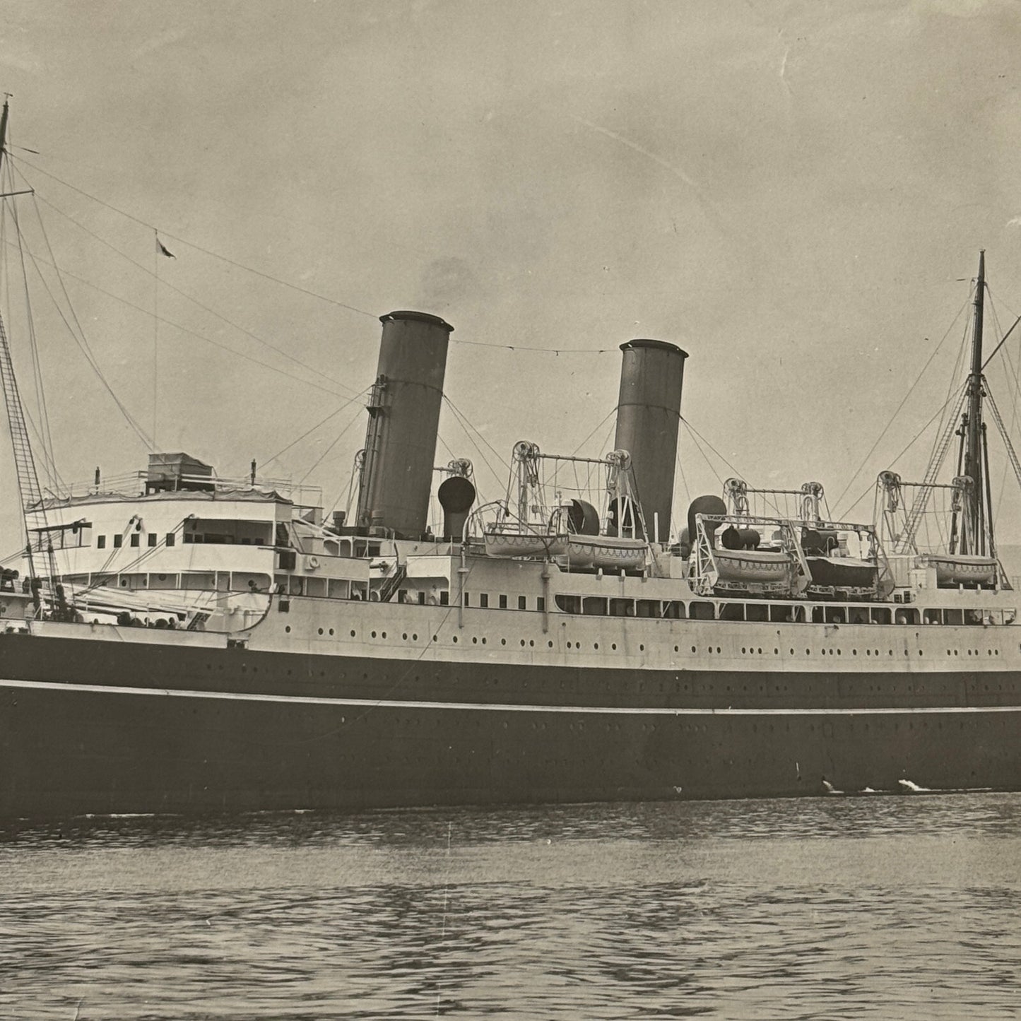 Vintage Ship Boat Photo Photograph Print Unidentified Vessel