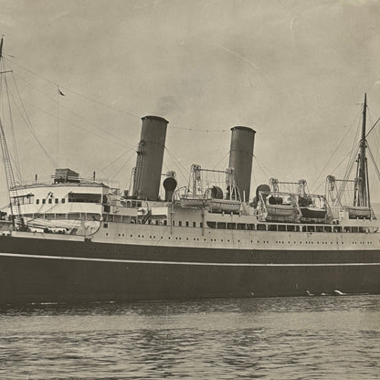 Vintage Ship Boat Photo Photograph Print Unidentified Vessel