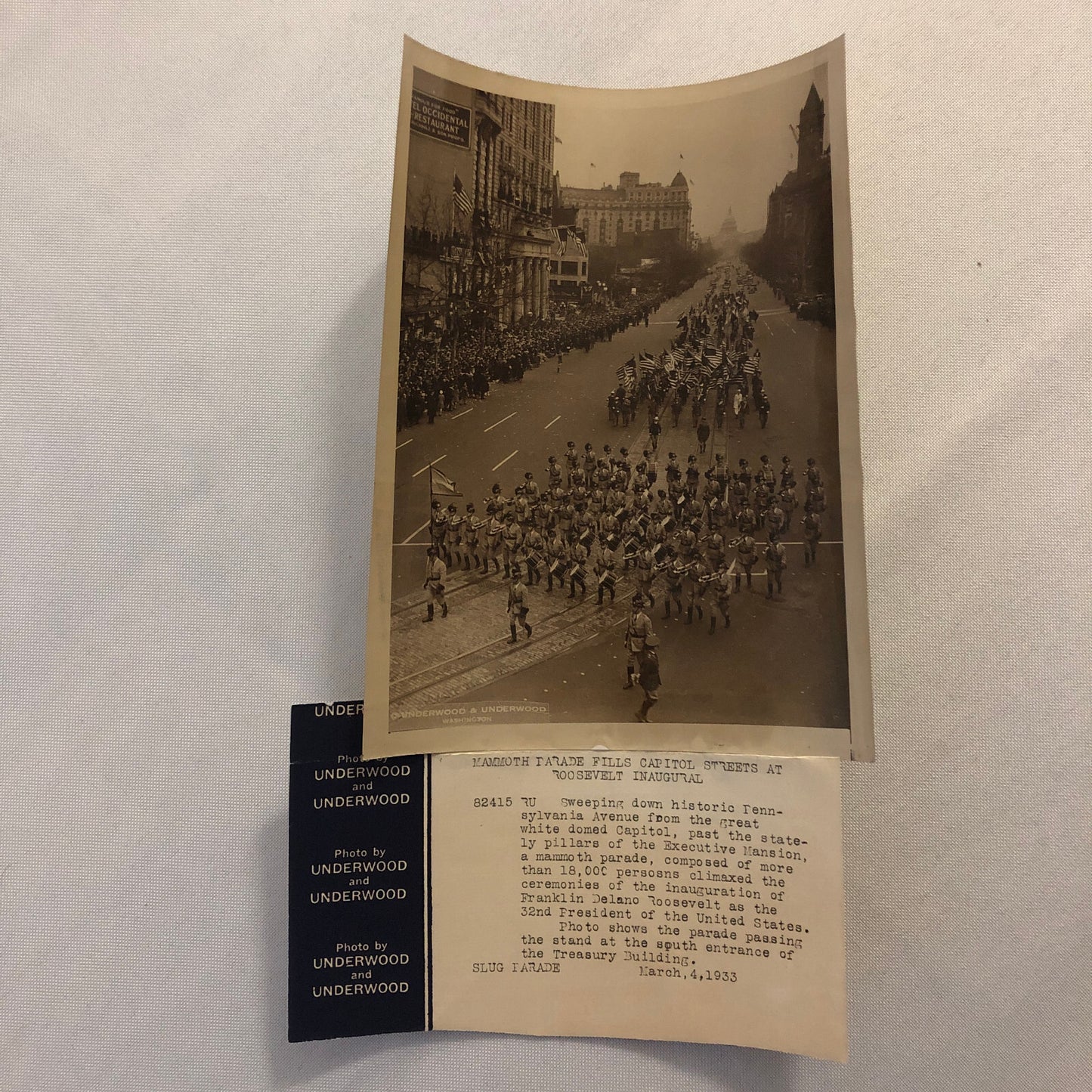 Press Photo Photograph President Franklin Roosevelt Inauguration Parade FDR 1933