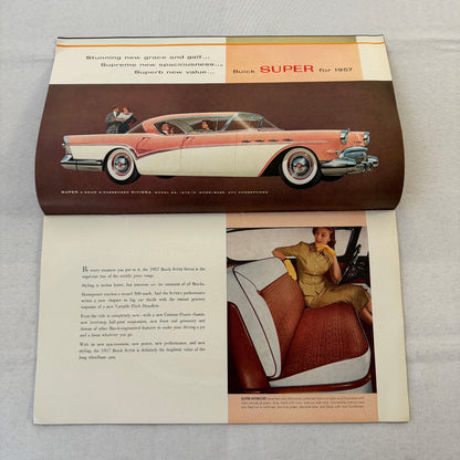 1957 Buick Car Sales Brochure Catalog Roadmaster Super Century Caballero Special