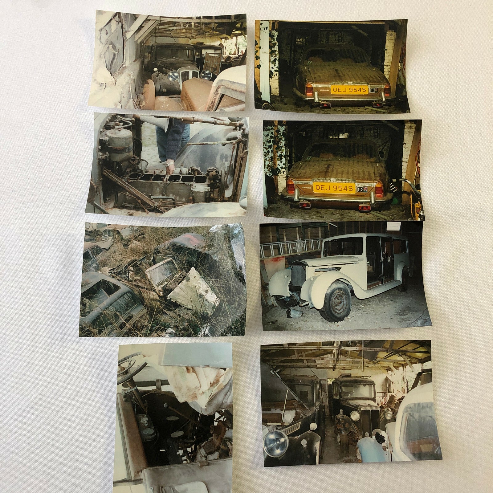 Vintage Daimler Barn Find Junk Yard Car Part Photo Photograph Lot of 52