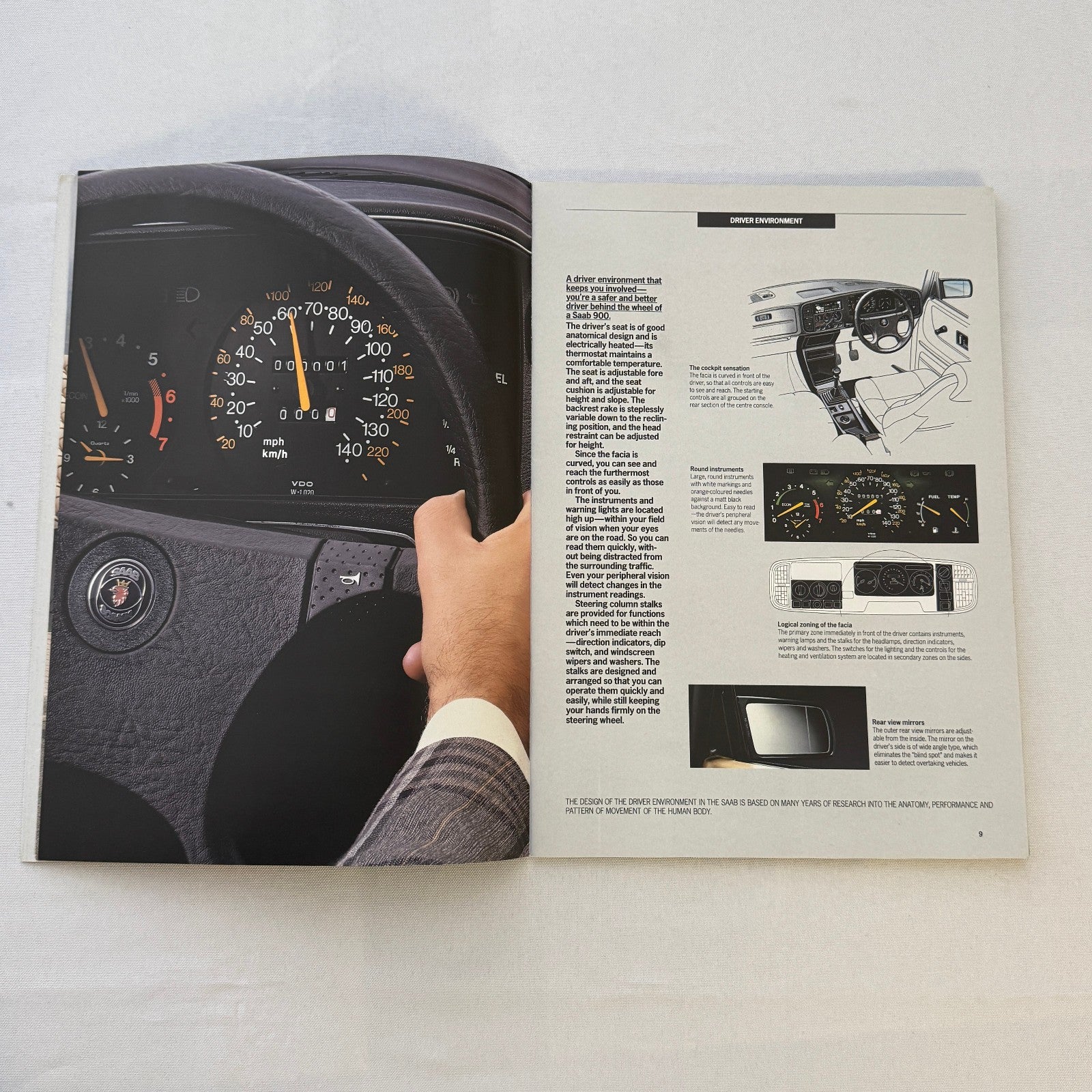 Vintage Saab 900 900i Car Sales Brochure Catalog Saab 1986 1987