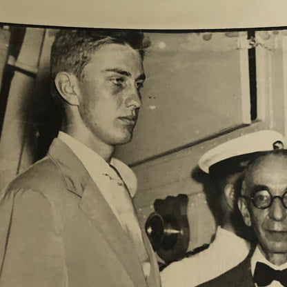 Press Photo Photograph President Franklin Roosevelt Trip Destroyer Ship 1934