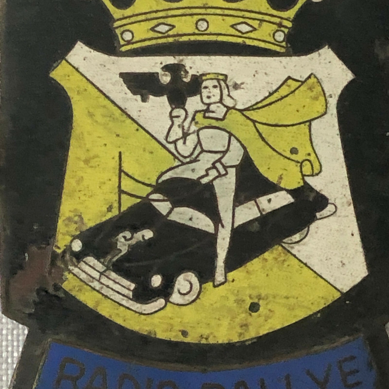 Vintage 1952 Radio Rallye Car Rally Participant Badge Emblem Award 