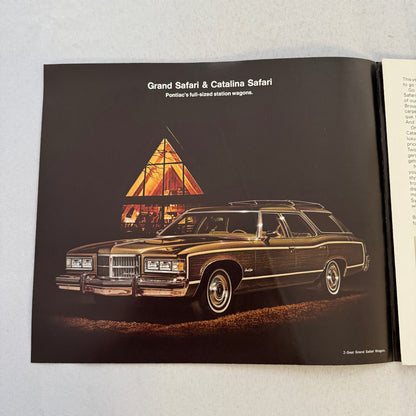 1975 Pontiac Safari Station Wagon Sales Brochure Catalina Grand LeMans Astre