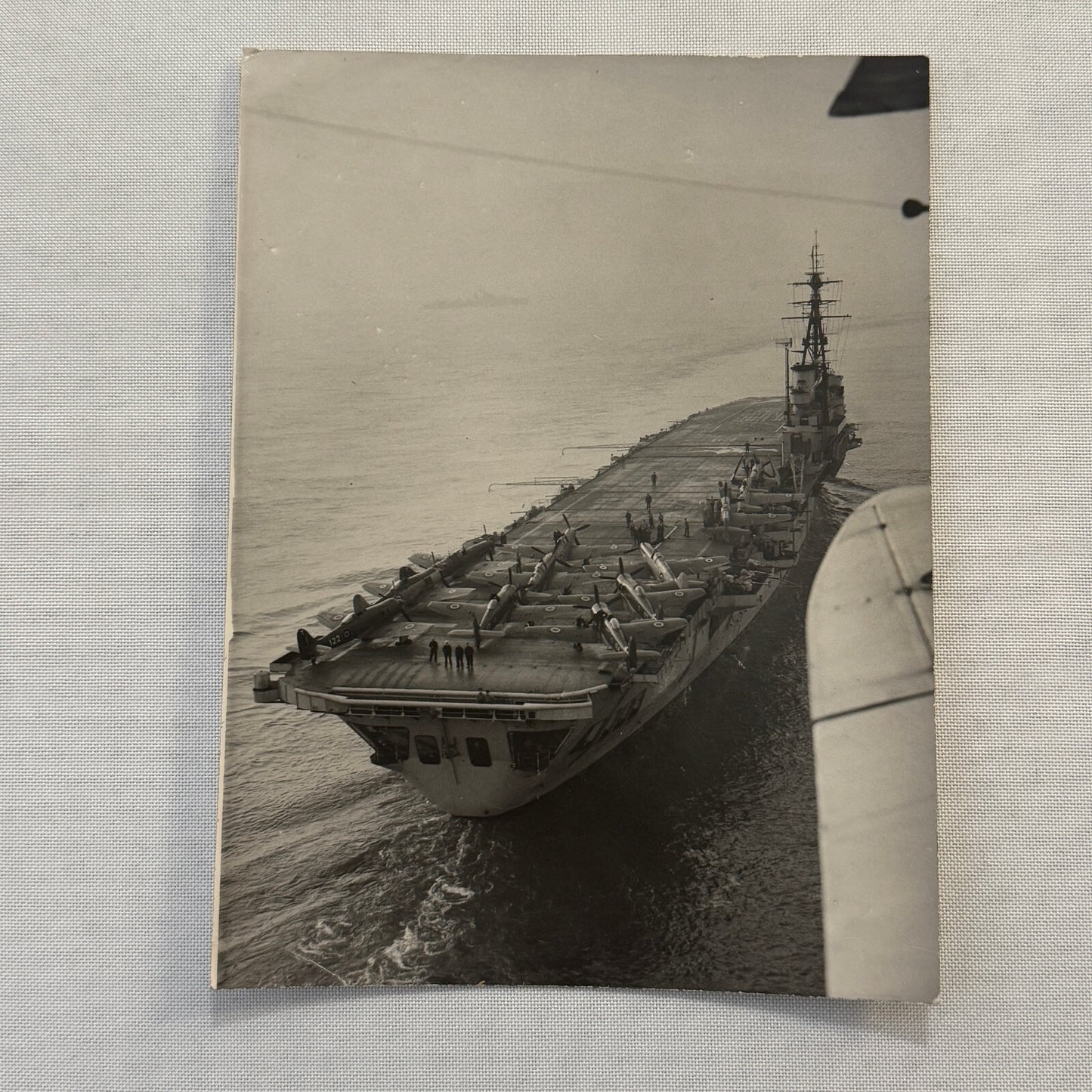 British Navy Aircraft Carrier HMS Theseus Vintage Press Photo Photograph Boat