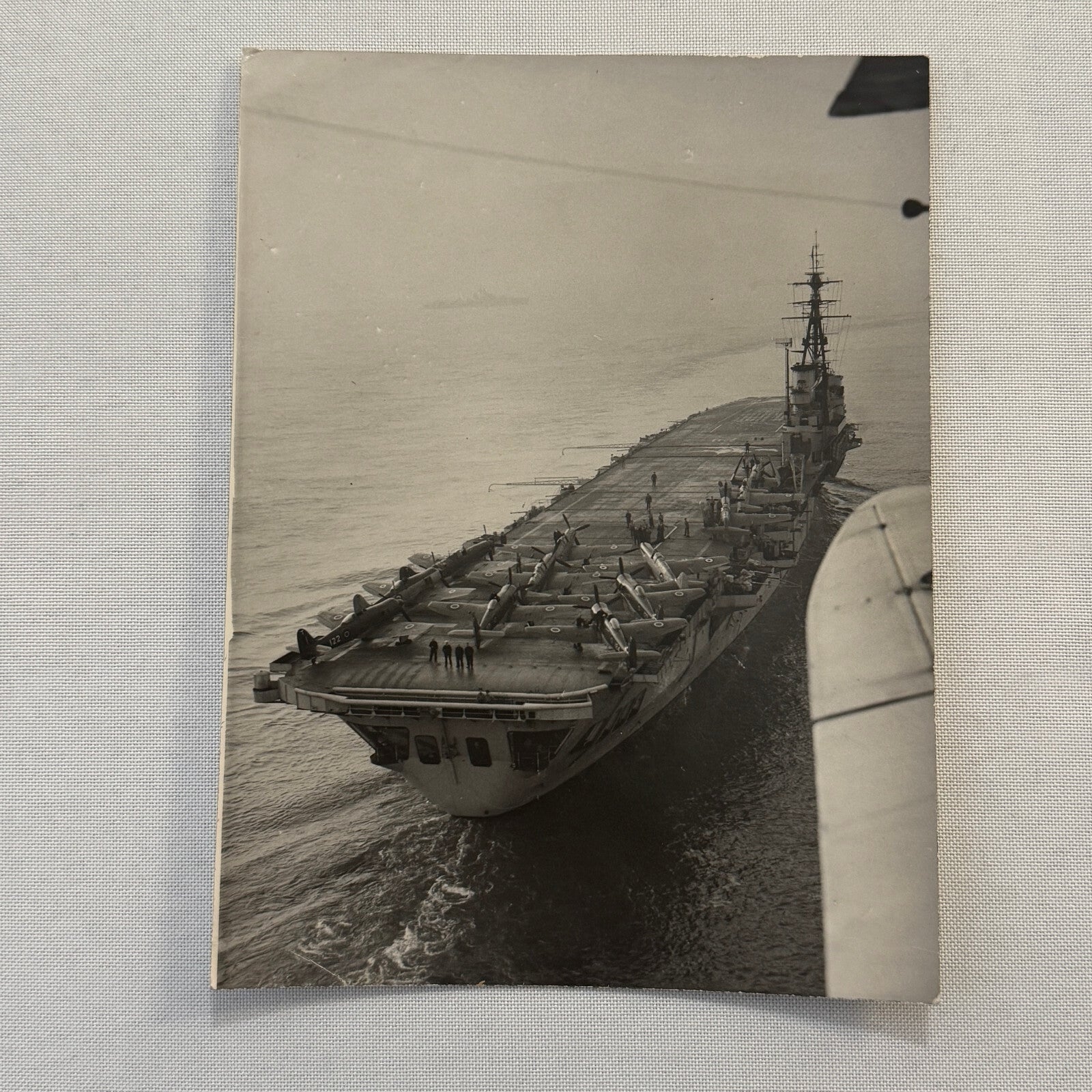British Navy Aircraft Carrier HMS Theseus Vintage Press Photo Photograph Boat