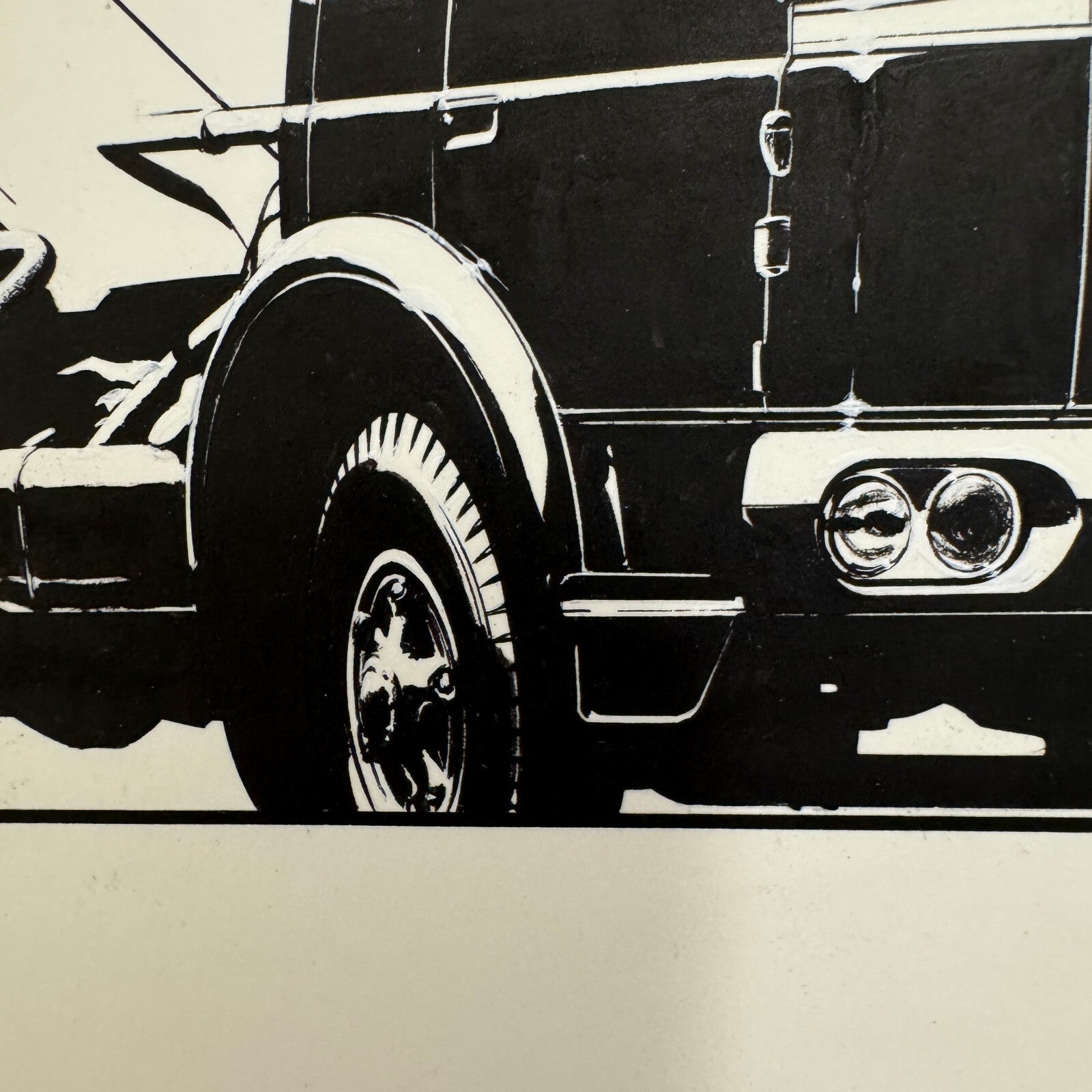 Berliet Truck Illustration Art Drawing Hand Drawn Robert Preis Vintage