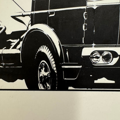 Berliet Truck Illustration Art Drawing Hand Drawn Robert Preis Vintage