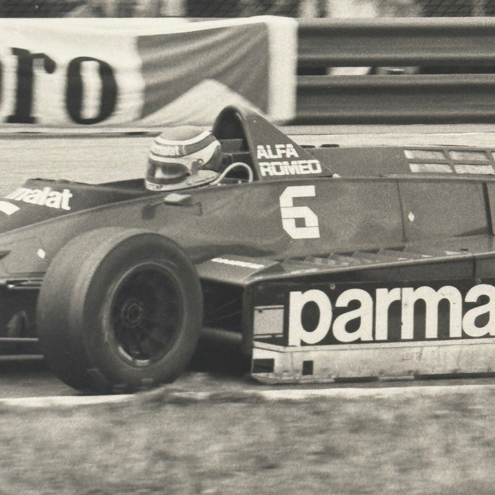 Nelson Piquet Alfa Romeo Brabham Vintage Grand Prix Racing Photo Photograph