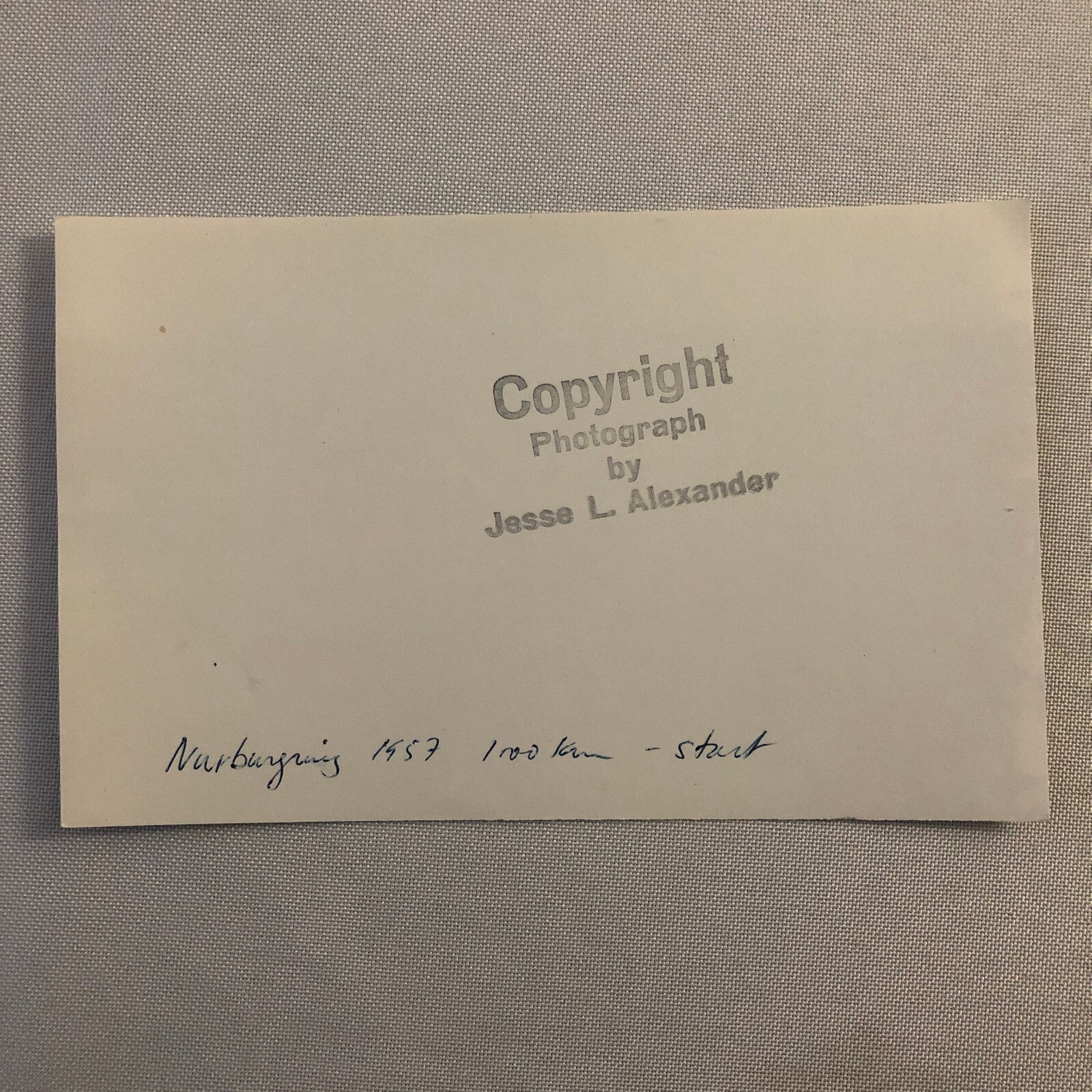 1957 Nurburgring 1000KM Start Racing Photo Jesse L Alexander Mercedes Porsche +