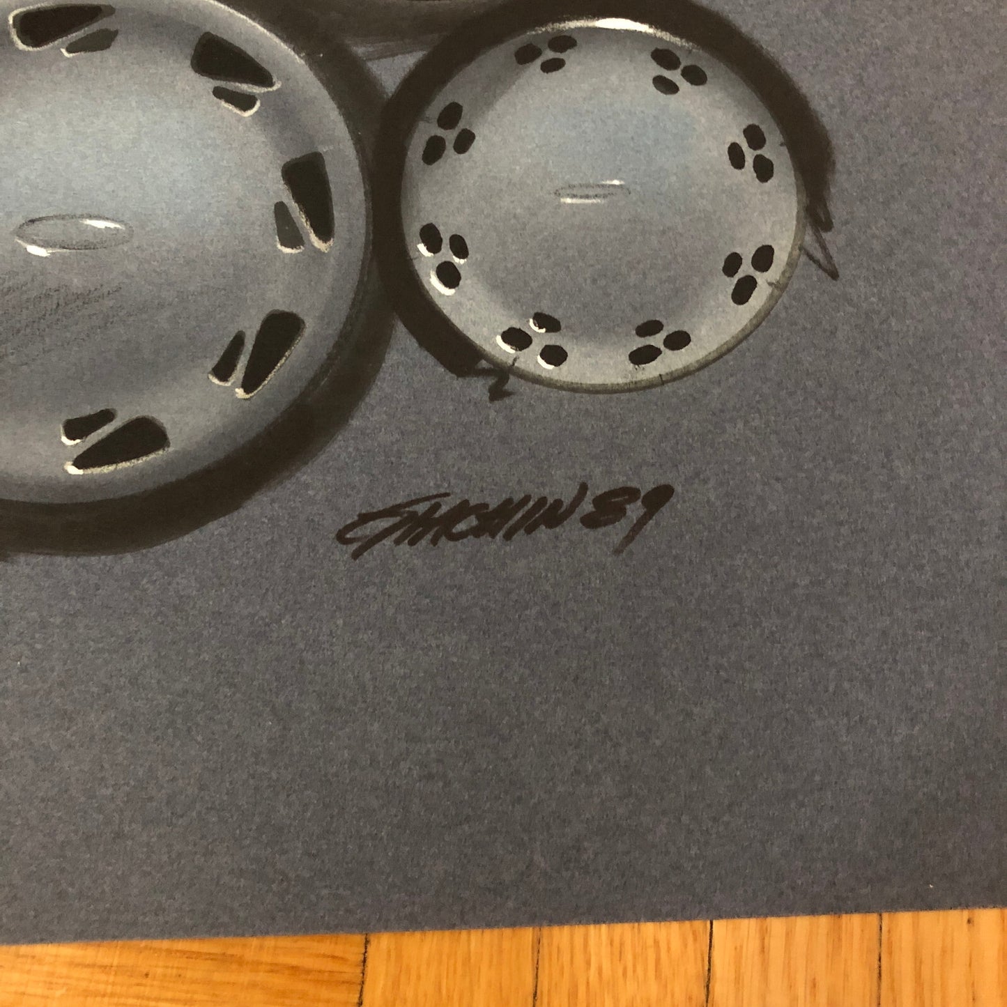 Car Styling Concept Illustration Art Drawing Sketch Vintage Lot 7x Ford Wheels