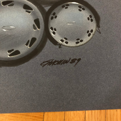 Car Styling Concept Illustration Art Drawing Sketch Vintage Lot 7x Ford Wheels