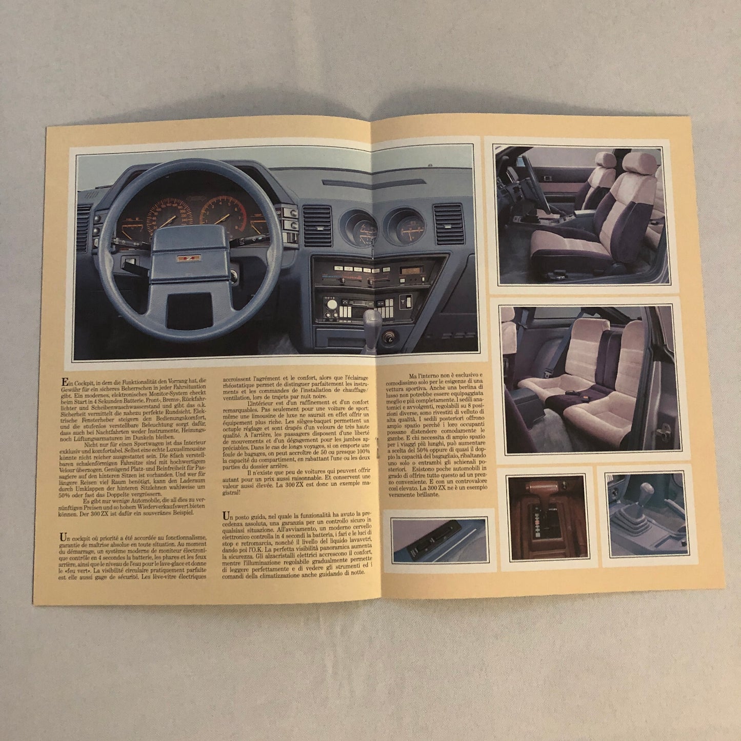 Vintage Nissan 300ZX Sales Brochure Catalog 300 ZX German French Italian Euro