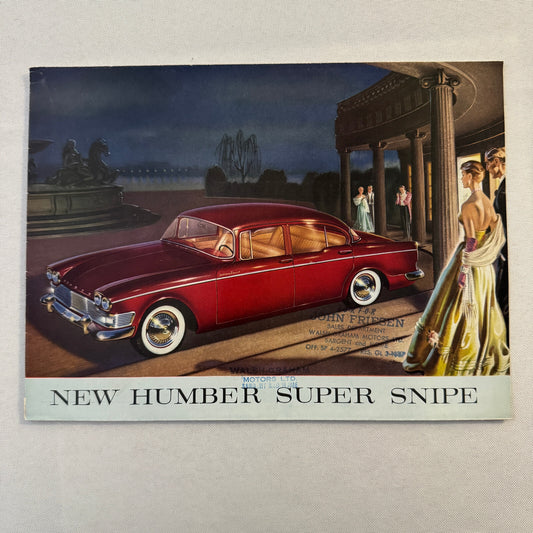 Humber Super Snipe Car Sales Brochure Catalog Advertising