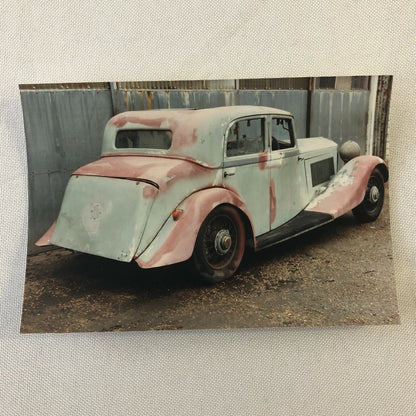 Vintage 1934 Bentley 3 1/2 Litre Barn Find Car Photo Photograph Print Lot of 2 