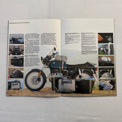 1981 BMW Motorcycle Sales Brochure Catalog R100 CS RT R80 R65 R45 GERMAN