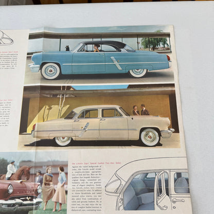 1953 Lincoln Capri and Cosmopolitan Car Sales Brochure Catalog Vintage