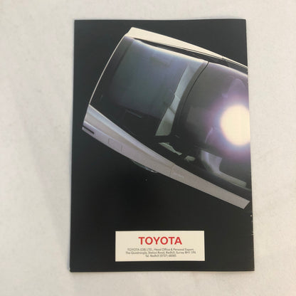 Toyota FX-1 Concept Car Prototype Sales Brochure Catalog Toyota FX1