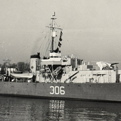 Vintage Royal Canadian Navy Military Ship HMCS Swansea Boat Visits Washington