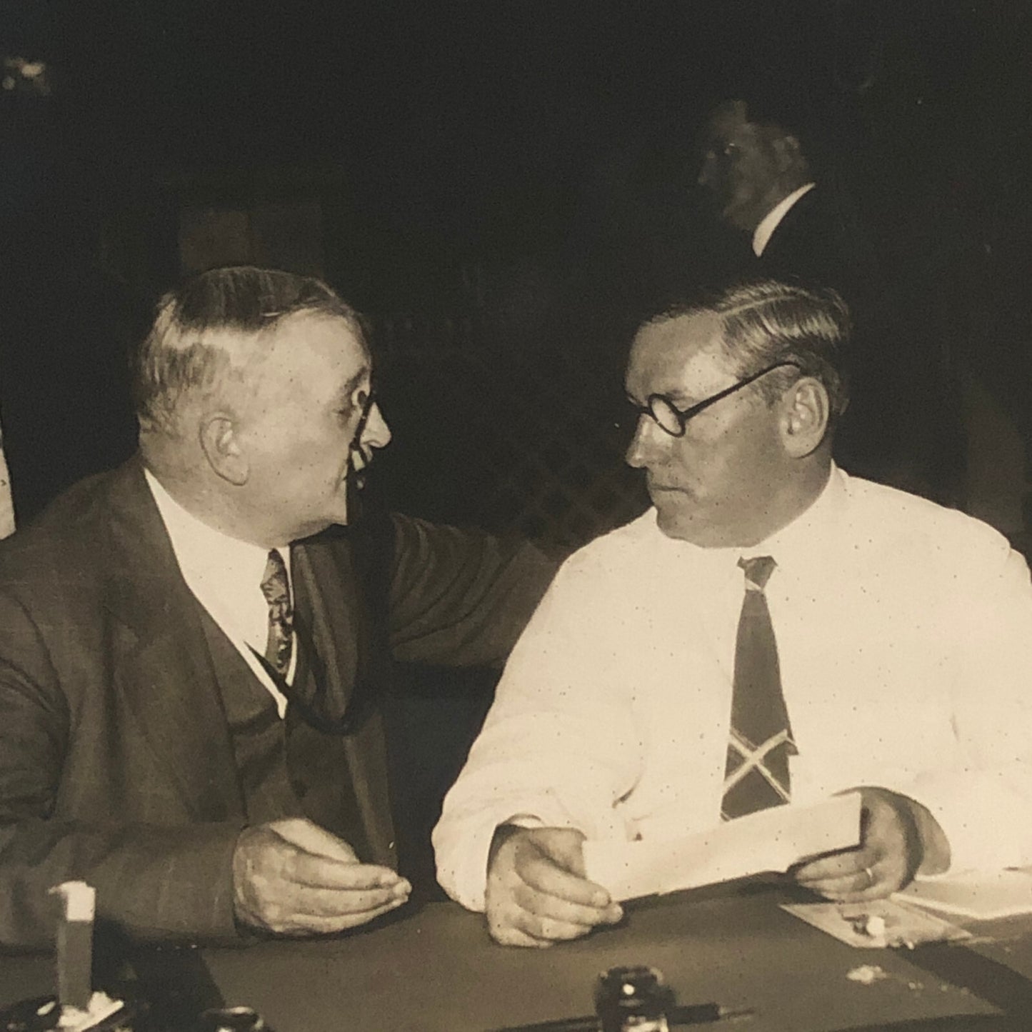 Press Photo Photograph Mayors Discuss Federal Relief Boston Milwaukee Underwood