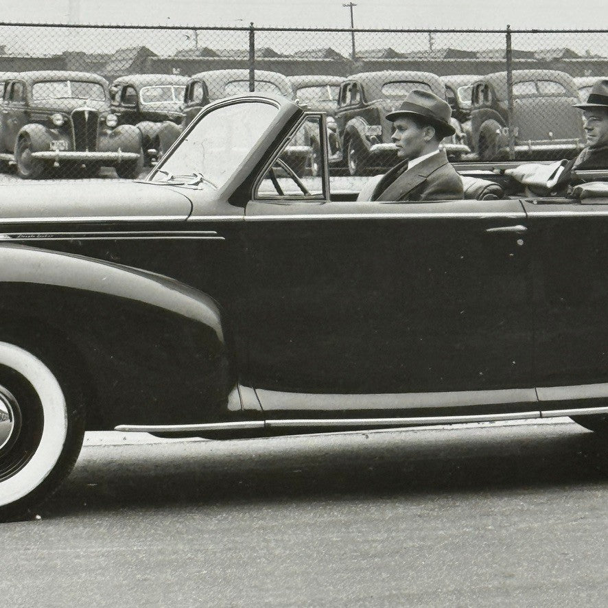Vintage 1938 Lincoln Zephyr Convertible Car Photo Photograph Modern Print