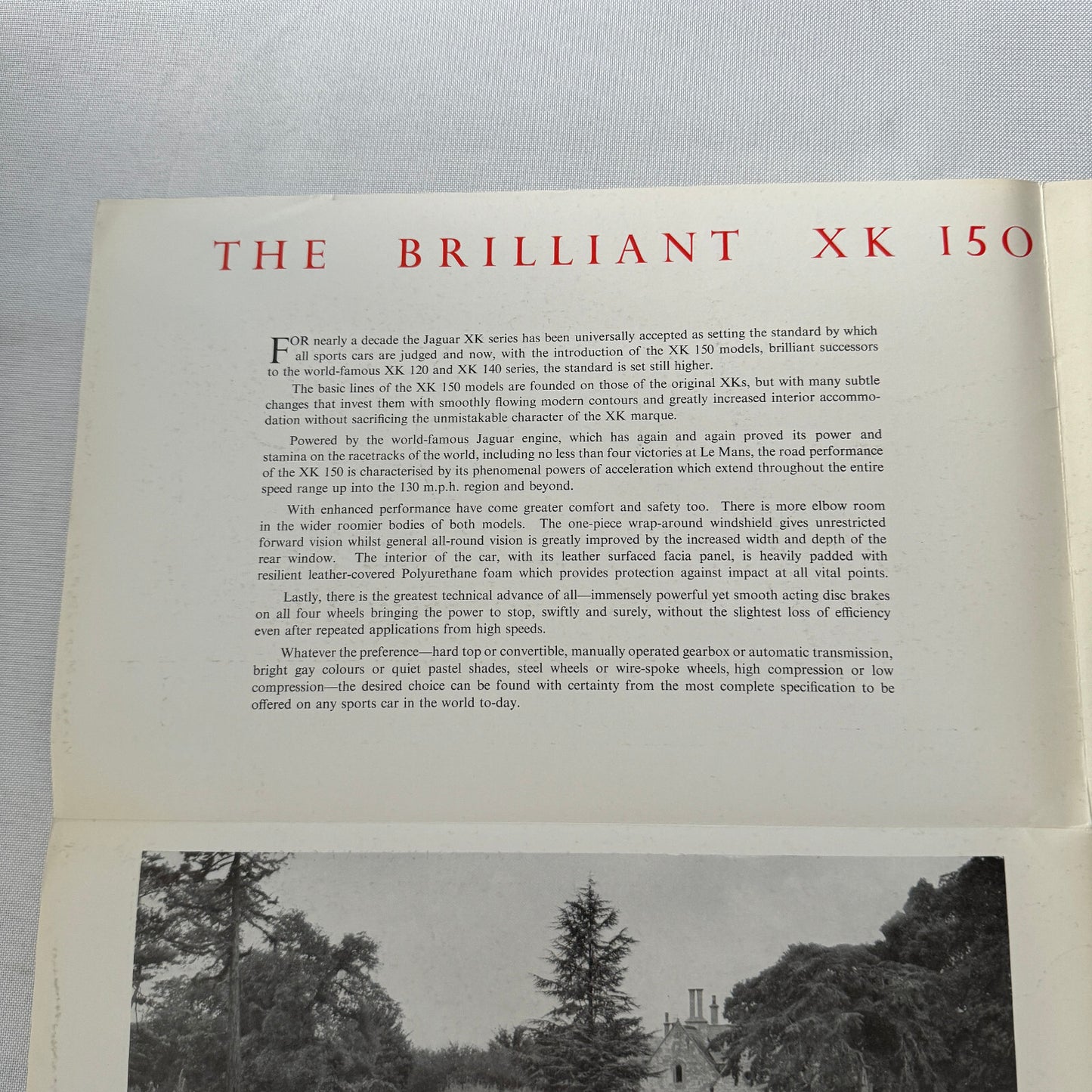 Jaguar XK150 Drophead Convertible and Fixed Head Coupe Sales Brochure Catalog