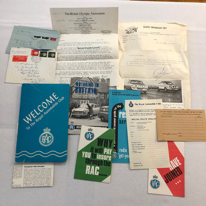 Vintage RAC Royal Automobile Club Welcome Document Package Brochures Car
