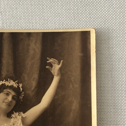 Ballet Dancer or Circus Performer Real Photo Postcard Post Card RPPC Vintage